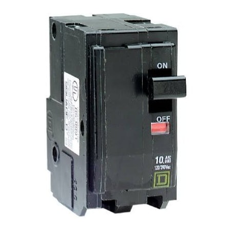 Square D Miniature Circuit Breaker, QO Series, 20A, 2 Pole, 120/240V AC, 10kA at 120/240V AC QO220C